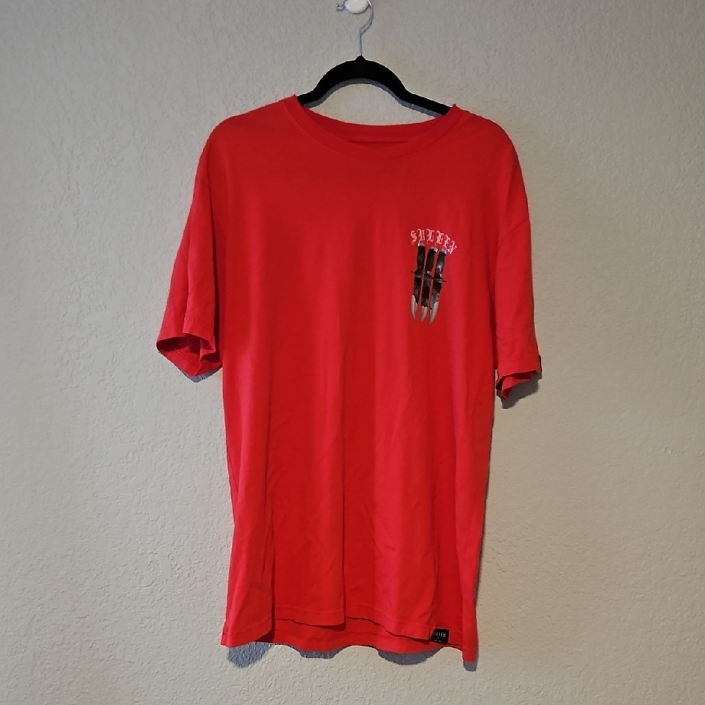 Sullen Red Graphic T-Shirt Size L – Men’s Short Sleeve Streetwear